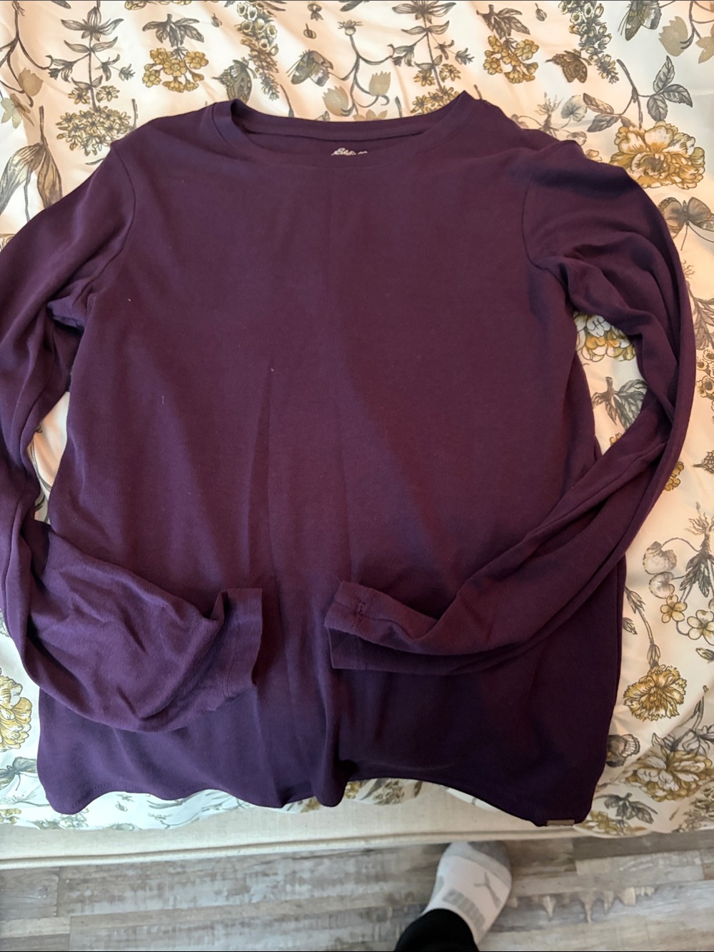 Eddie Bauer Plum Long Sleeve Crewneck‎ Top